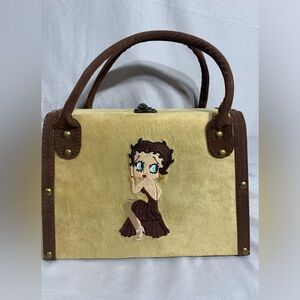 8237A New Betty Boop box bag faux leather handles
